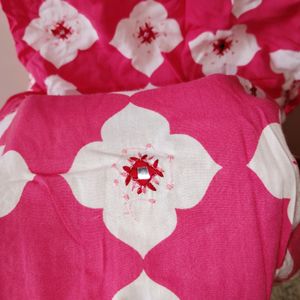 Beautiful Pink White Kurti