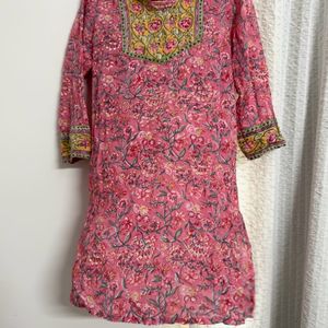 Fabindia Short Pink Kurti