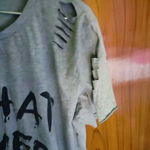 Ripped Design Tshirt Top