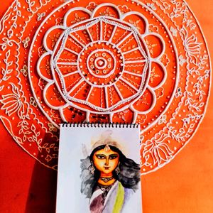 Maa Durga Watercolor Painting