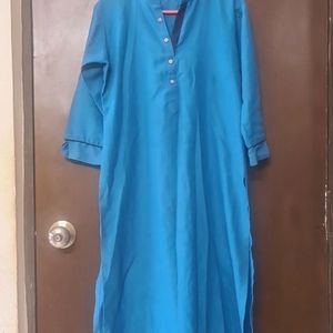 Stand Colar Kurti Blue Color 💙 At Rs 129/- only