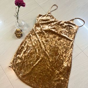 Golden Shimmer Bodycon Dress