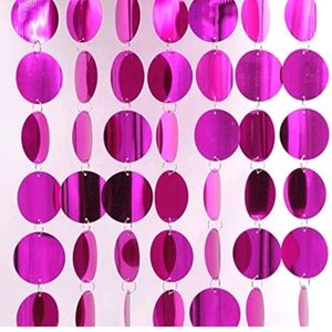 10 Premium Shiny Round Sequin Interior Curtains+fr