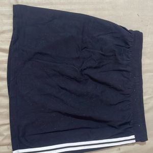 Black Mini Skirt With White Strips