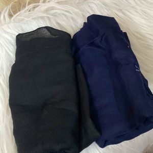 Black and navy blue hijab/Stole