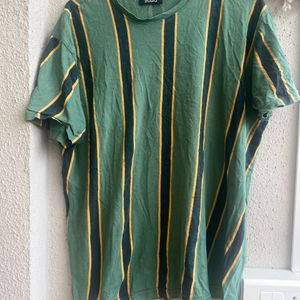 Zudio Unisex Round Neck Stripes Cotton T Shirt