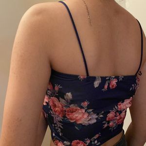 Printed Casual Tube Top With Noodle Strap