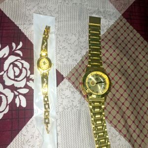 Combo Of Men & Women Watch