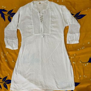 White Short Kurta For Women