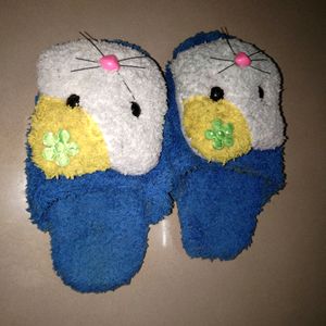 Cute Little Fur Slippers For Tiny Toddlers