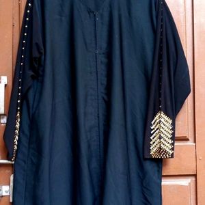 Burqa / Abhaya With Heavy Stone Work On Sleeves