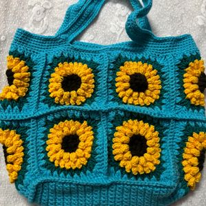 Pintresty Sunflower🌻Crochet Tote Bag