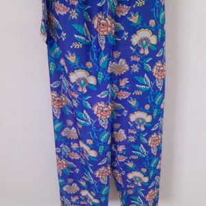 Blue Printed Nightsuit Set (Women's)