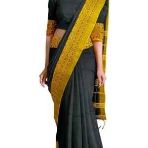 Begumpuri Saree Black Brown