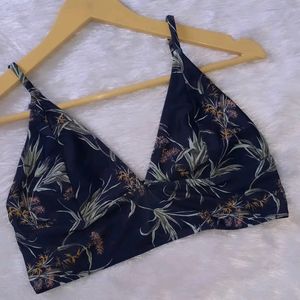 Navy Blue Deep Neck Bralette