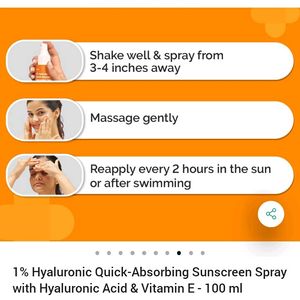 1% Hyaluronic Quick - Absorbing Sunscreen Spray