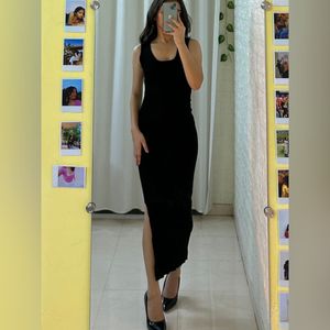 Mango Long Slit Dress