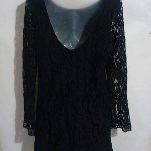 BLACK NET DRESS