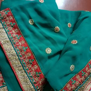 New Sea Green Saree