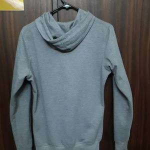 Madison Street Grey Hoodie With Embroidery