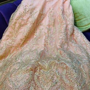 Peach Heavy Bridal Lehenga