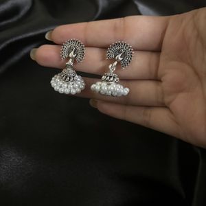 Pearl Peacock Earrings