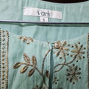 Vark Pastel Green Kurta Palazzo Duppatta Set