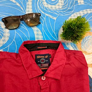 Dark Red Party Wear Shirt [L Size]