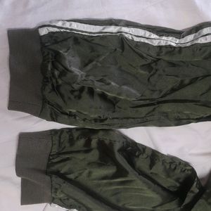 Satin Bottle Green Jogger