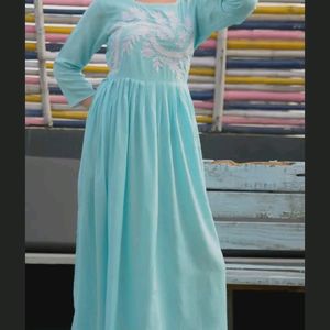 TRENDY women embroidery gown