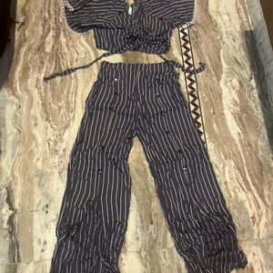 Trendy Top And Slit Bottom Co-ord Set For