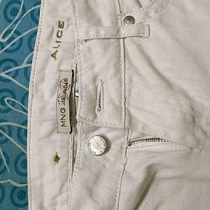 Mango White Jeans