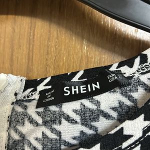 SHEIN Houndstooth Pattern Dress