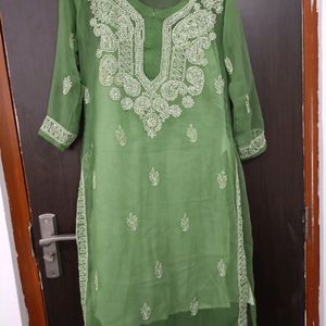 Chikankari Kurta With Lining