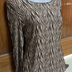 Animal Print Fitted Top
