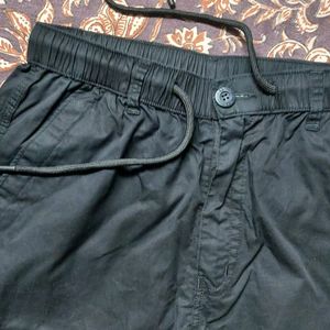 Unisex Black Cargo Pant