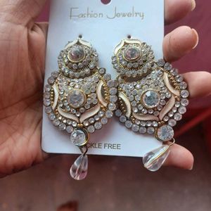 Silver Diamond Earrings (Artificial) 💎