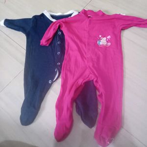 Pink And Blue Rompers