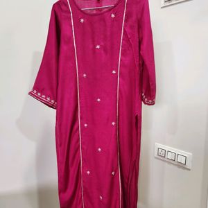 SVARCHI Rose Pink Kurta Set