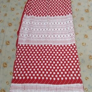 Pure Cotton Kurti With Chickenkari Design