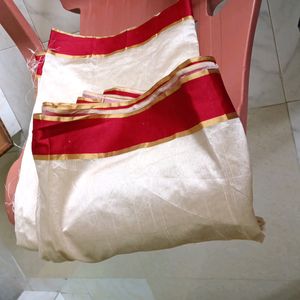 New Cream Saree