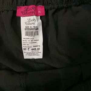 Solid Brand New Black Skort