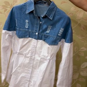 Half Denim Cottom Shirt