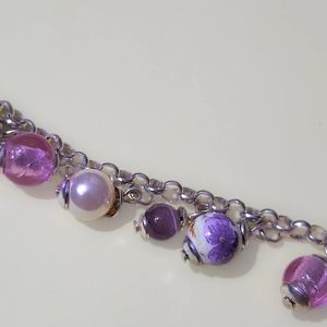 Lavender Haze: Imported Charm Bracelet