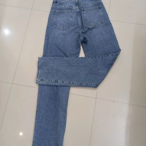 Mid Blue Straight Fit Denim