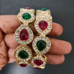 Multicolour Kundan Bangle Set