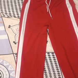 Red Slit Cut Trouser