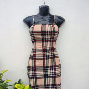 Shein Plaid Bodycon Dress