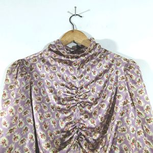 Lavender Floral Print Top (Women's)