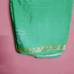 Beautiful  Green Saree Withblouse